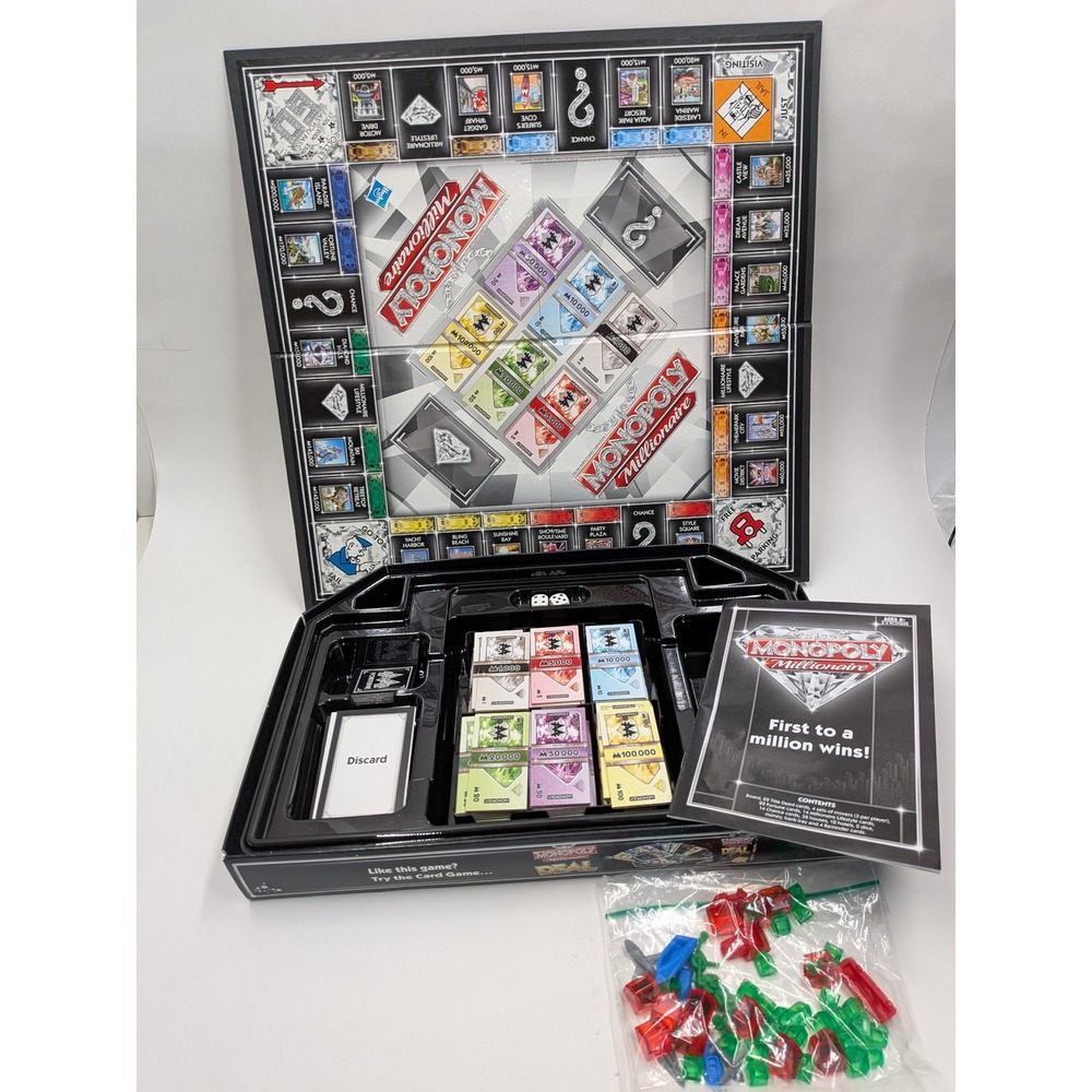 Hasbro Monopoly Millionaire Board Game 2012 Complete Property Trading Game